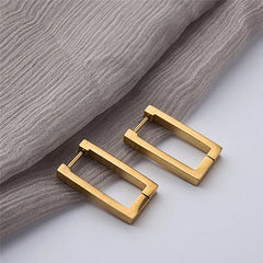 Square Geometric Earrings For Women Rectangular Gold Color Metal Earrings New Trendy Jewelry Gifts