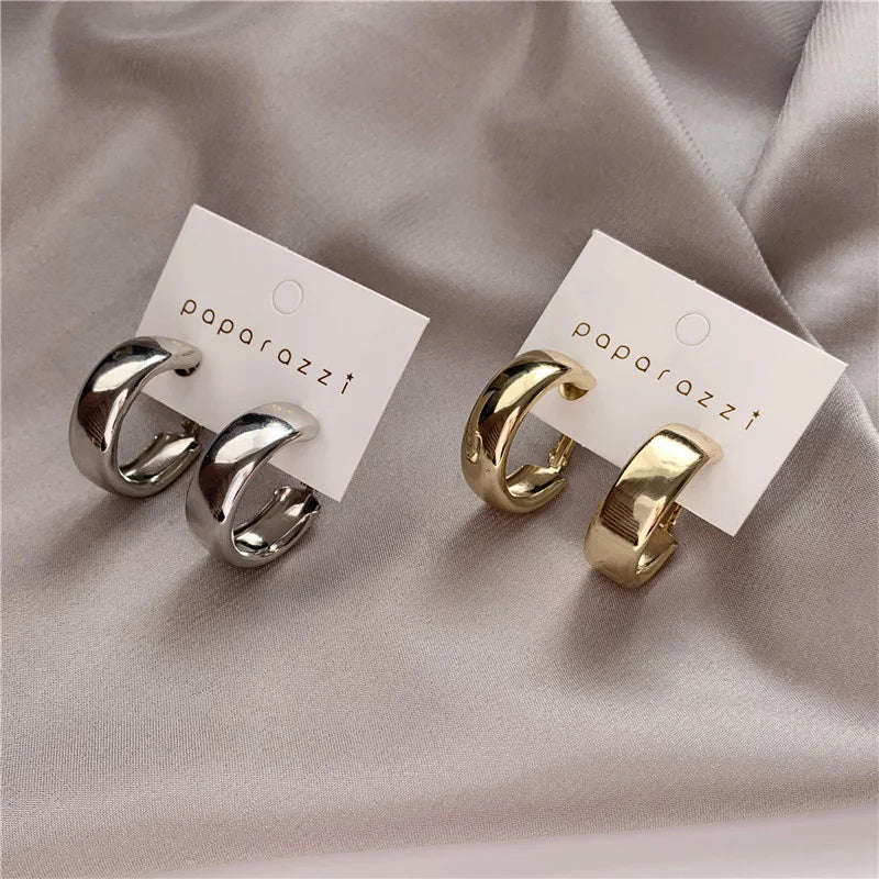 2024 Fashion Minimalist Large Circle Geometric Round Big Hoop Earrings For Women Girl Wedding Party Jewelry