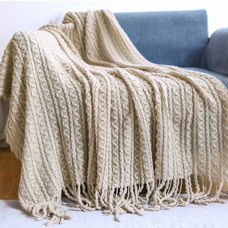 Nordic Knitted Blanket Sofa Bed Decorative Bed Thread Blankets Sofa Office Nap Throw Blankets Soft Towel Bed Plaid Tapestry