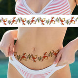 Qfdian  Watercolour Butterfly Temporary Tattoos For Women Girls Fake Flower Tattoo Sticker Thorns Lily Daffodil  Waist Sexy Tatoos