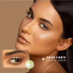 2pcs(1Pair) Diopter Lens Polar Lights Seriers Colored Lenses Gray Prescription Contact Lenses for Myopia Fashion Lens Beauty