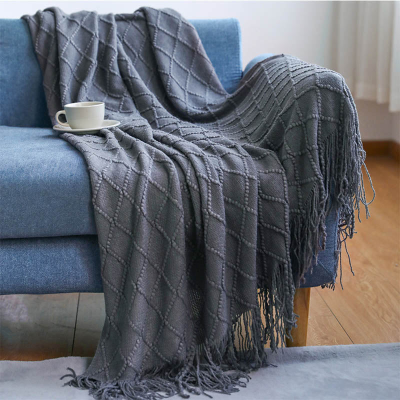 Nordic Knitted Blanket Sofa Bed Decorative Bed Thread Blankets Sofa Office Nap Throw Blankets Soft Towel Bed Plaid Tapestry