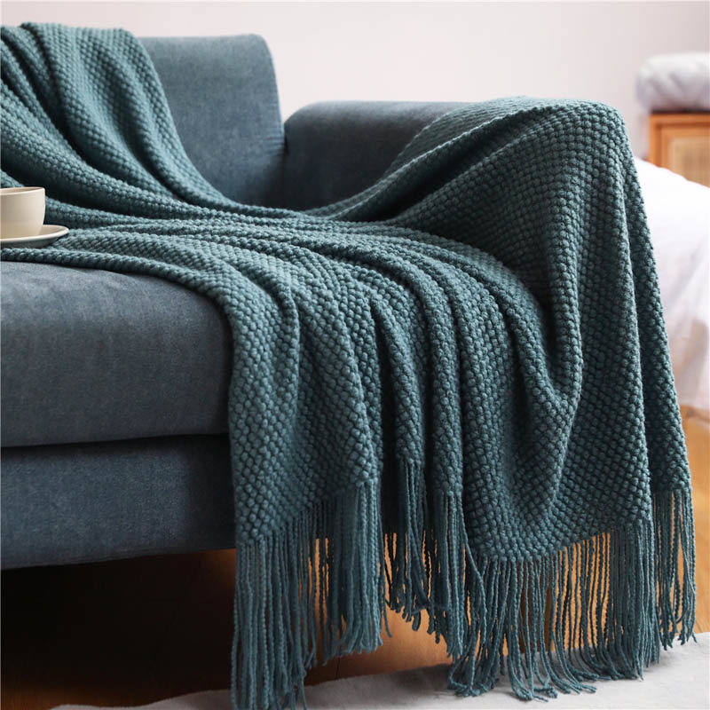 Nordic Knitted Blanket Sofa Bed Decorative Bed Thread Blankets Sofa Office Nap Throw Blankets Soft Towel Bed Plaid Tapestry