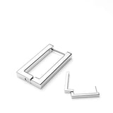 Fashion Minimalist Square Hoop Earring For Women Girls Ear Huggie Rectangle Hoops Dangle 2024 Trendy Jewelry Gifts