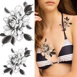 Qfdian  Fashion Mandala Flower Fake Tattoo Stickers For Women Adults Geometry Totem Temporary Tattoos DIY Party Waterproof Tattos Leaves