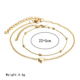 New Fashion Simple Heart Female Anklets Foot Jewelry Leg New Anklets On Foot Ankle Bracelets For Women Leg Chain Jewelry Gifts