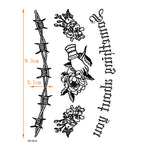Qfdian  Something about you Waterproof Temporary Tattoo Sticker Chain Flower Body Art Tatoo Sleeve Men Glitter Tattoos Tatuajes