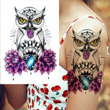 Qfdian  Realistic Orchid Lily Flower Temporary Tattoo For Women Rose Fake Tattoo Sticker Cluster Realistic Water Transfer Black Tatoos
