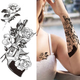 Qfdian  Fashion Mandala Flower Fake Tattoo Stickers For Women Adults Geometry Totem Temporary Tattoos DIY Party Waterproof Tattos Leaves