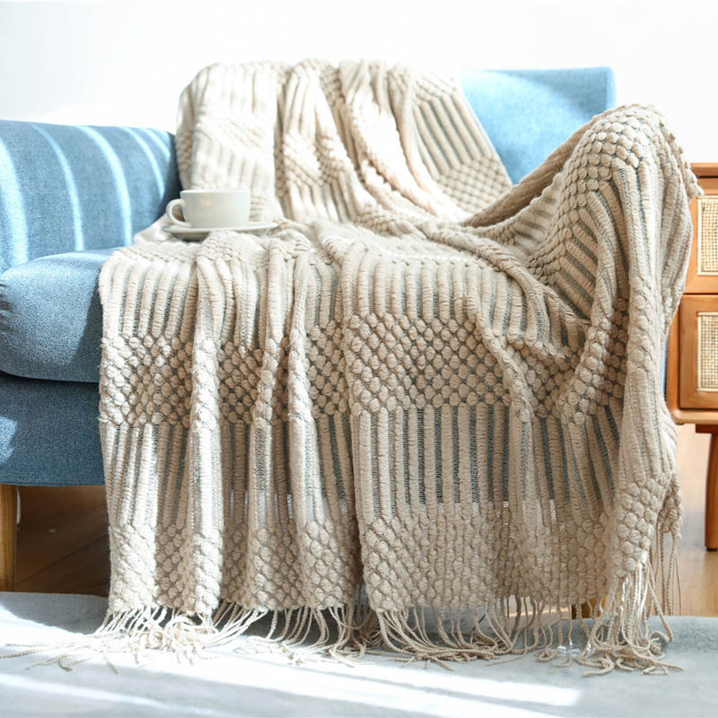 Nordic Knitted Blanket Sofa Bed Decorative Bed Thread Blankets Sofa Office Nap Throw Blankets Soft Towel Bed Plaid Tapestry