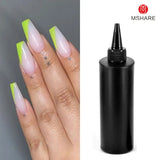 MSHARE 250ml Milk White Builder Nail Extension Gel For Nail Extension UV Nails Running Liquid Fingers Building