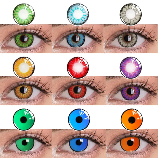 Bio-essence 1 Pair Color Contact Lenses for Eyes Cosplay Anime Accessories Lenses Multicolored Lenses Halloween Blue Eye Contact