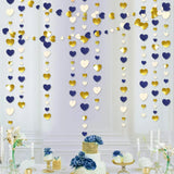 Qfdian  Autumn Paper Heart Garlands Orange Love Hanging Streamers for Fall Wedding Bridal Shower Harvest Thanksgiving Party Decorations
