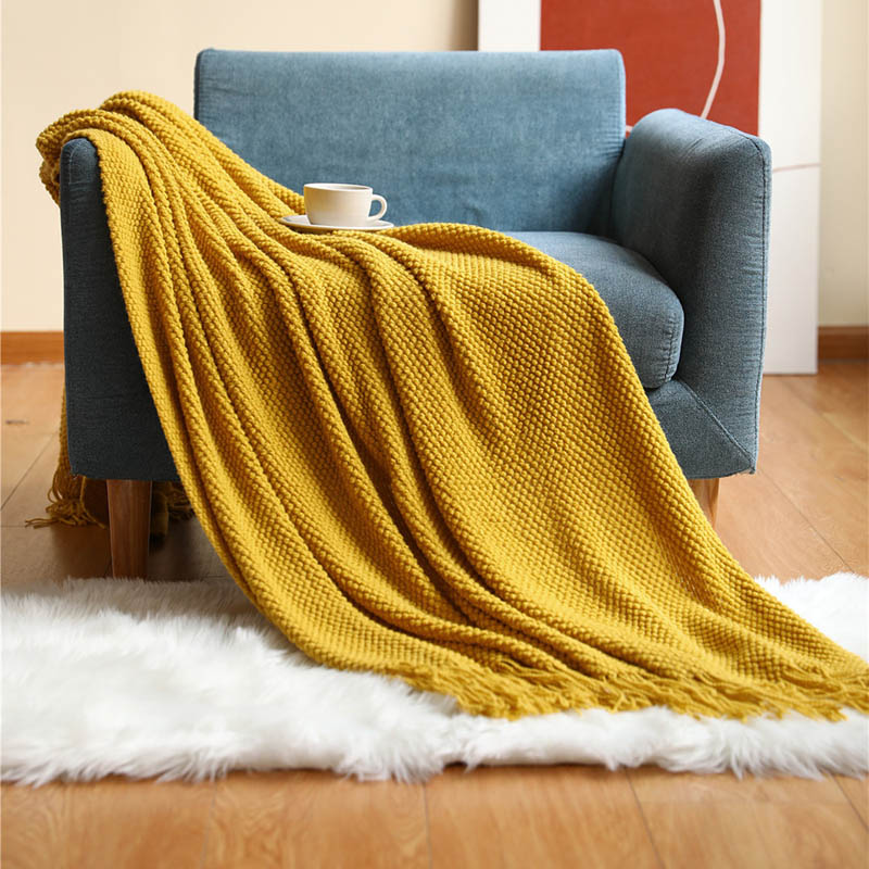 Nordic Knitted Blanket Sofa Bed Decorative Bed Thread Blankets Sofa Office Nap Throw Blankets Soft Towel Bed Plaid Tapestry