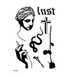 Qfdian  David And Cross Waterproof Temporary Tattoo sticker Snake body art tatoo sleeve men Glitter tattoos Men tatuajes temporales