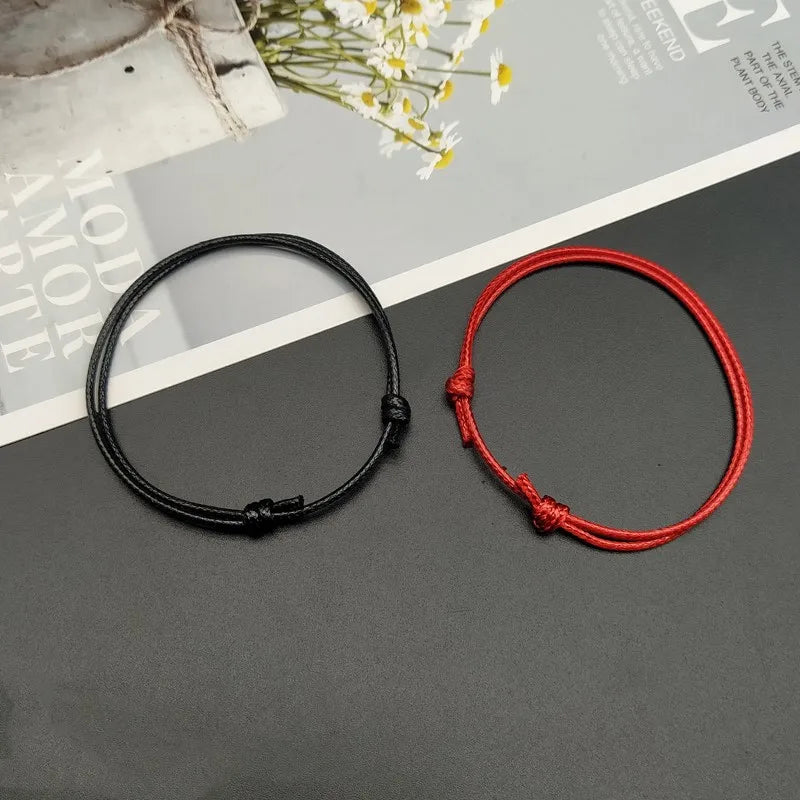 2 pcs/lot Cross Couple Bracelet New Fashion White Black Color Charm Bracelet Gift For Friend Lover Handmade Trendy Jewelry