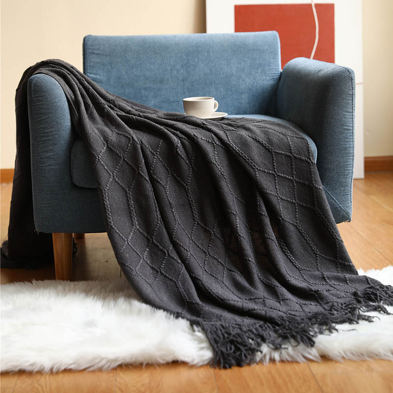 Nordic Knitted Blanket Sofa Bed Decorative Bed Thread Blankets Sofa Office Nap Throw Blankets Soft Towel Bed Plaid Tapestry