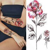 Qfdian  Cage Life Tree Bird Temporary Tattoo For Women Wolf Black Cat Fake Jewelry Tattoo Sticker Dream Catcher Water Transfer Tatoo