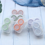 Qfdian 3 Pcs Contact Lens Case Eye Contact Lens Box Women Travel Contact Lenses Case