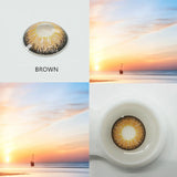 Qfdian Cosplay AYY Brown 14.5mm 1 Pair | 1 Year