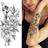 Qfdian  Infinity Symbol Tattoo Stickers For Women Female Verse Butterfly ECG Cross Infinite Temporary Tattoos Waterproof Fake Tatoo