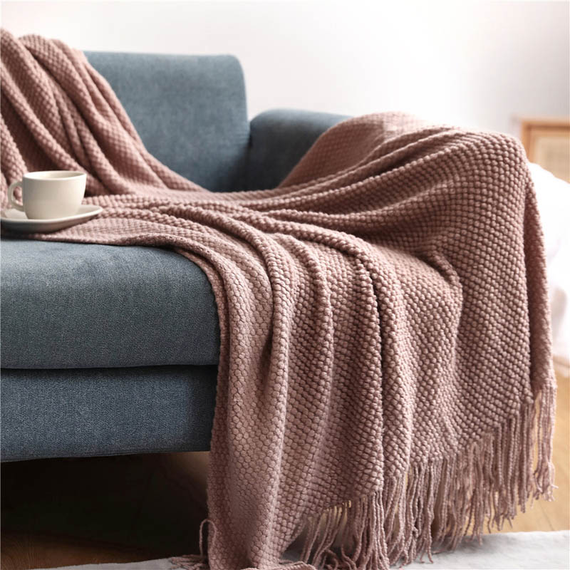 Nordic Knitted Blanket Sofa Bed Decorative Bed Thread Blankets Sofa Office Nap Throw Blankets Soft Towel Bed Plaid Tapestry