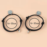 2PCS/Pair Luminous Dog Footprints Charms Bracelet For Women Men Love Heart Magnetic Couple Bracelets Rope Chain Bracelet Jewelry