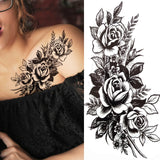 Qfdian  Cage Life Tree Bird Temporary Tattoo For Women Wolf Black Cat Fake Jewelry Tattoo Sticker Dream Catcher Water Transfer Tatoo