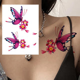 Qfdian  Sexy Tiger Flower Temporary Tattoo For Women Girl Skull Leopard Lion Tattoos Sticker Black Fake Tribal Animal Large Wasit Tattos