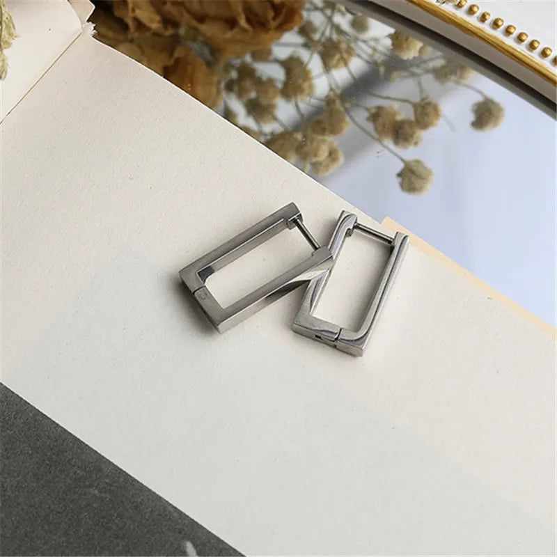 Square Geometric Earrings For Women Rectangular Gold Color Metal Earrings New Trendy Jewelry Gifts