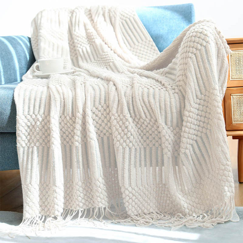 Nordic Knitted Blanket Sofa Bed Decorative Bed Thread Blankets Sofa Office Nap Throw Blankets Soft Towel Bed Plaid Tapestry