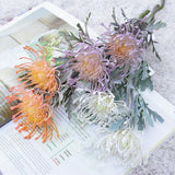Qfdian  Artificial Flowers Short Branch Crab Claw 2 Fork Pincushion Christmas Garland Vase for Home Wedding Decoration Fake Planting