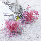 Qfdian  Artificial Flowers Short Branch Crab Claw 2 Fork Pincushion Christmas Garland Vase for Home Wedding Decoration Fake Planting