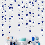 Qfdian  Autumn Paper Heart Garlands Orange Love Hanging Streamers for Fall Wedding Bridal Shower Harvest Thanksgiving Party Decorations