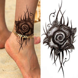 Qfdian  Cage Life Tree Bird Temporary Tattoo For Women Wolf Black Cat Fake Jewelry Tattoo Sticker Dream Catcher Water Transfer Tatoo