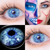Qfdian Cosplay HD38 Blue 14.5mm 1 Pair | 1 Year