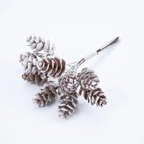Qfdian  10pcs/Bundle Artificial Plants Fake Pine Cone Decorative Flowers Wreaths Christmas Home Decor Diy Wedding Handmade Pompon