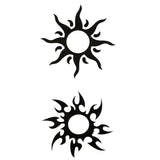 Qfdian  Big Sun Totem Waterproof tattoo sticker harajuku sleeve tatoo tatuajes temporales a prueba de agua body feminino tatuagem