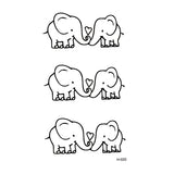 Qfdian  Cut elephant in love anime sticker white henna tattoo for men tatuajes temporales hombre body spray tattoo ink black tatoo armas