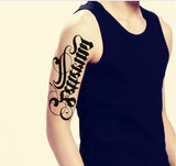 Qfdian  Black Language Waterproof Temporary Tattoos Men henna Tattoo flamingo Metallic flash tattoo adesivo de parede body feminino
