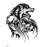 Qfdian  Werewolf Waterproof Temporary Tattoo Sticker Tatouage Christian Tatoo Kids body Art Stickers Henna Tattoos Art Tattoo