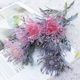 Qfdian  Artificial Flowers Short Branch Crab Claw 2 Fork Pincushion Christmas Garland Vase for Home Wedding Decoration Fake Planting