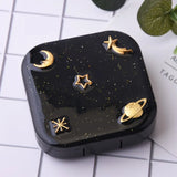 Cosmic Pattern Colors Contact Lenses Case Container Travel Kit Set Storage Mirror Box for Lenses