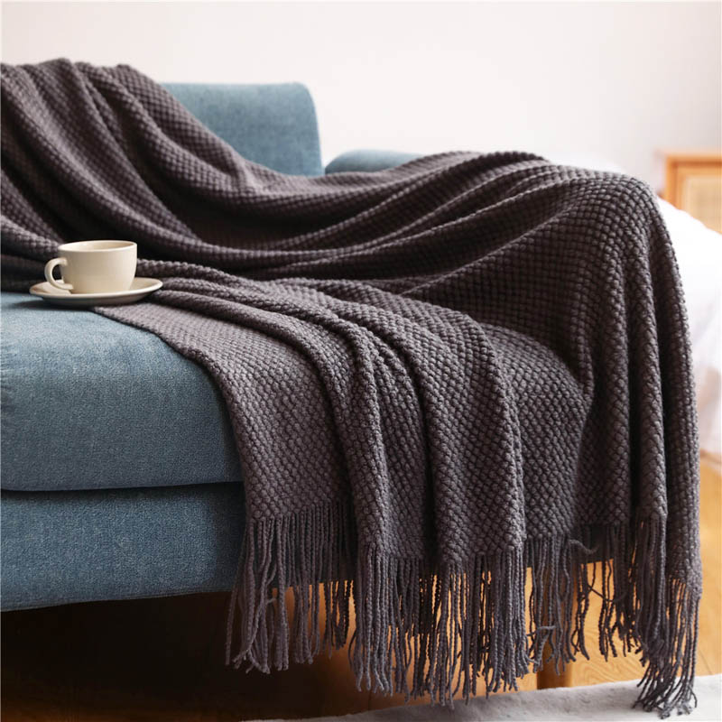 Nordic Knitted Blanket Sofa Bed Decorative Bed Thread Blankets Sofa Office Nap Throw Blankets Soft Towel Bed Plaid Tapestry