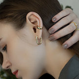Fashion Vintage Stud Earrings For Women Exquisite Statement Geometric Gold Color Earrings Wedding Jewelry