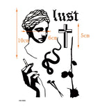 Qfdian  David And Cross Waterproof Temporary Tattoo sticker Snake body art tatoo sleeve men Glitter tattoos Men tatuajes temporales