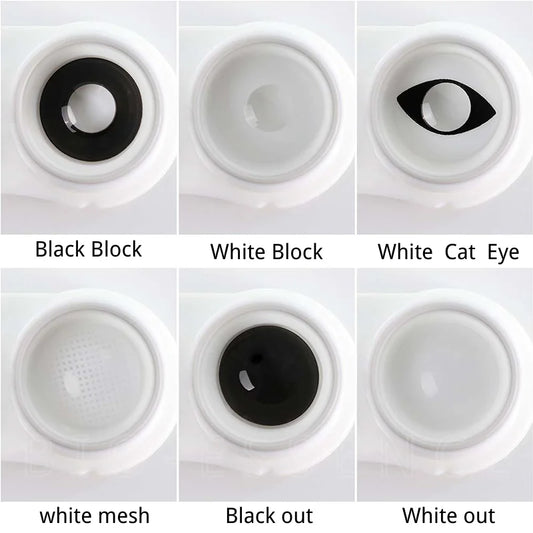 Bio-essence 1 Pair Contact Lenses for Eyes Cosplay White Lense Colored Lenses Cat  Eye Anime Lenses  Halloween Makeup Black Lens