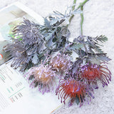 Qfdian  Artificial Flowers Short Branch Crab Claw 2 Fork Pincushion Christmas Garland Vase for Home Wedding Decoration Fake Planting