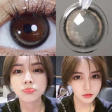 Qfdian Color Contact Lenses Large Diameter Myopia Lenses with Diopters Enlarge Bright Cosmetic Power Lenses Make Up for Eyes