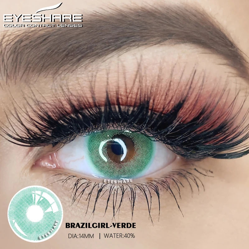 EYESHARE 2pcs Colored Contact Lenses BRAZIL GIRL Series Color Contact Lens Eye Contacts Colored Lenses for Eyes Cosmetic Contact